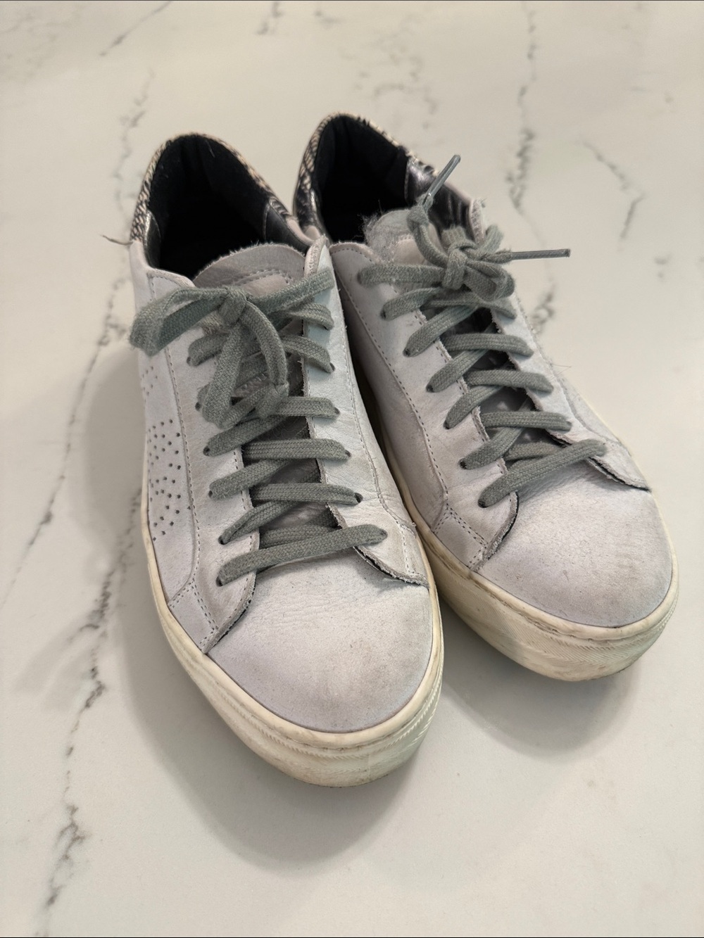 P448 Light Gray Suede Sneakers size 38
